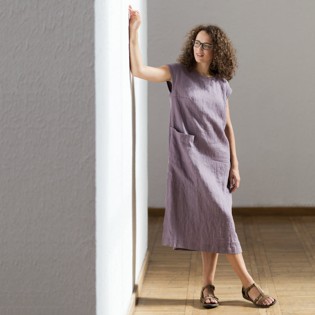 Calla Beige Linen Dress — view 3