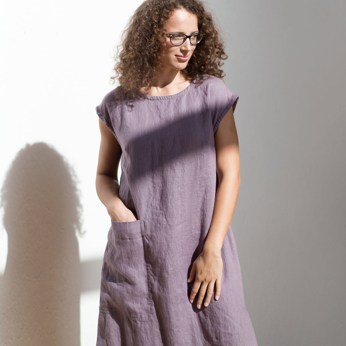 Calla Beige Linen Dress — view 2