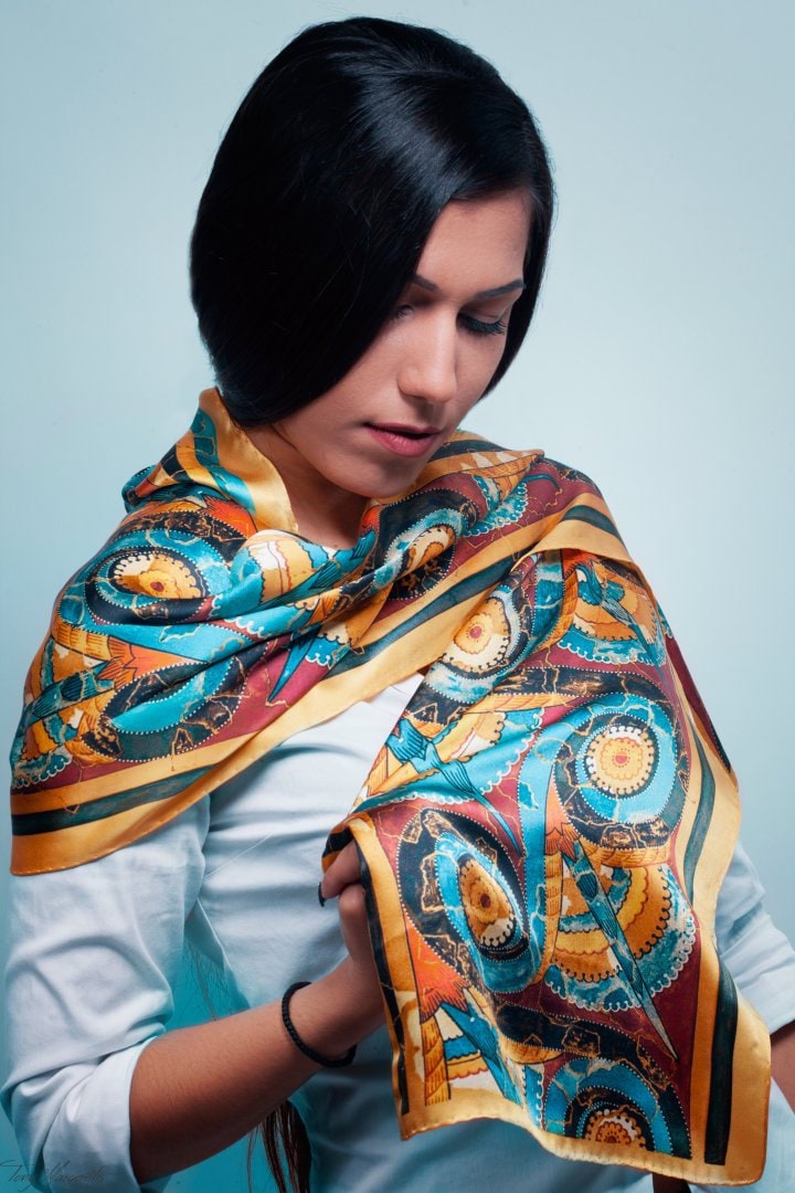 Thea Beige Wrap Scarf — Wakefield's