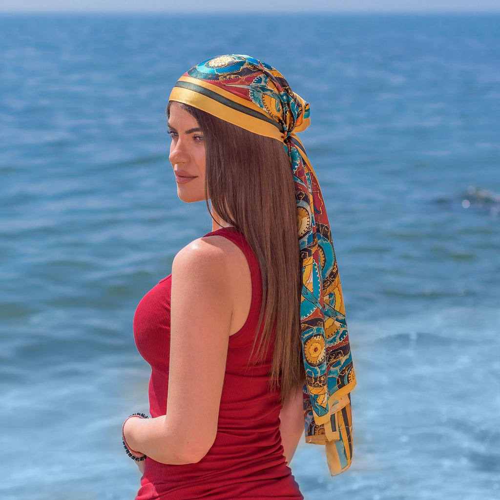 Thea Beige Wrap Scarf — view 5