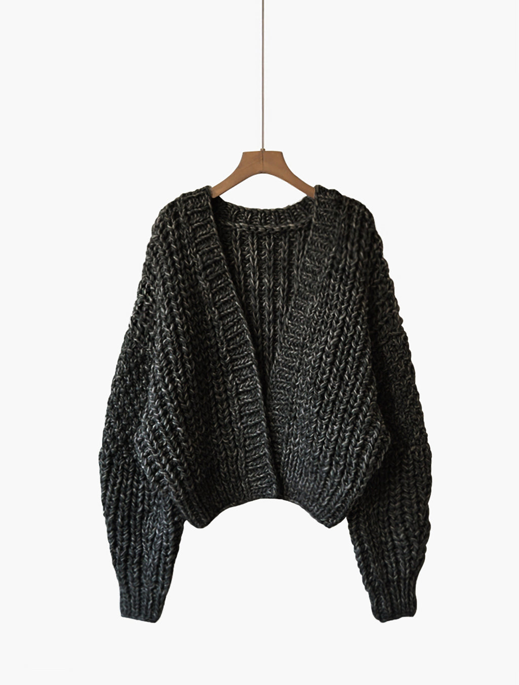 Remy Gray Wool Cardigan — view 3