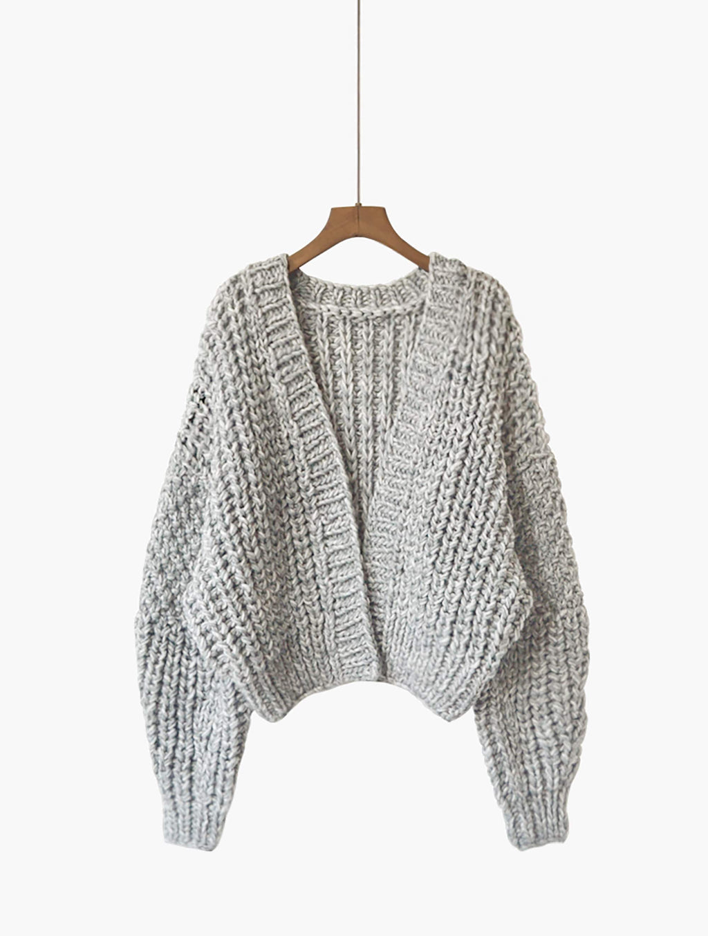 Remy Gray Wool Cardigan — view 4