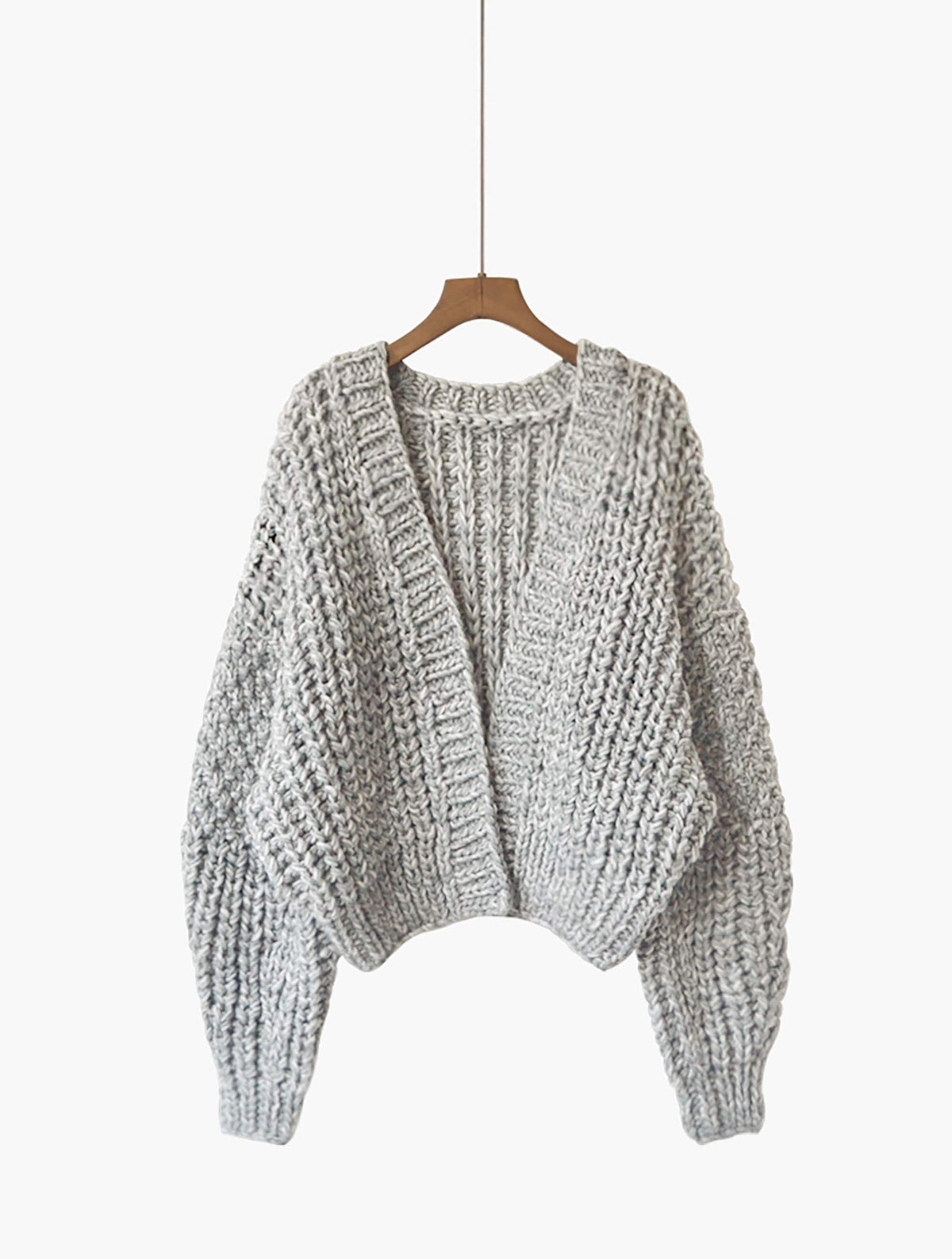 Remy Gray Wool Cardigan — view 4