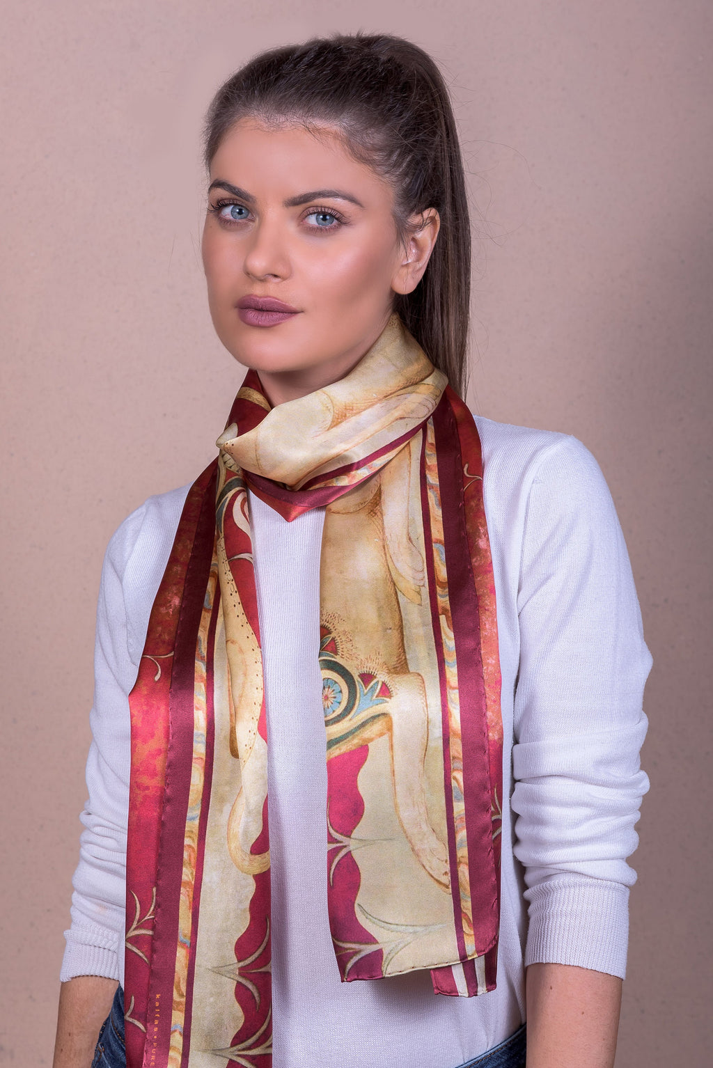Rhea Red Scarf — Wakefield's