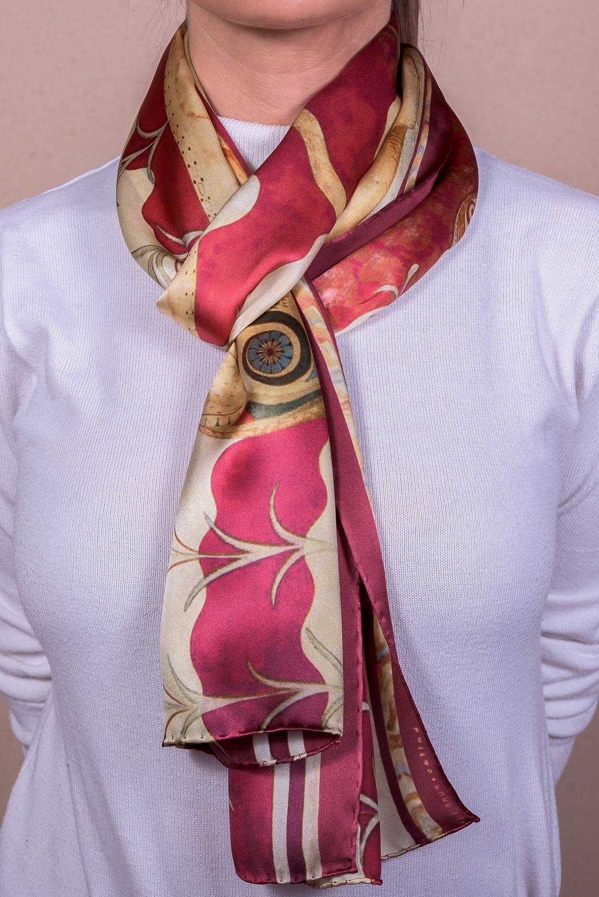 Rhea Red Scarf — view 2