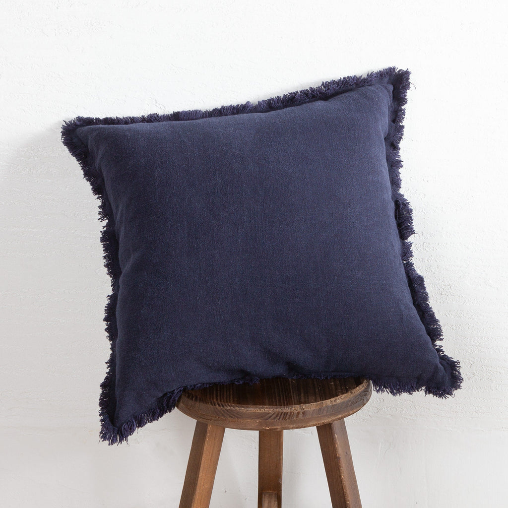 Dahlia Olive Linen Pillow Cover — view 6