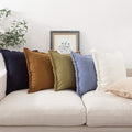Dahlia Olive Linen Pillow Cover — Wakefield's