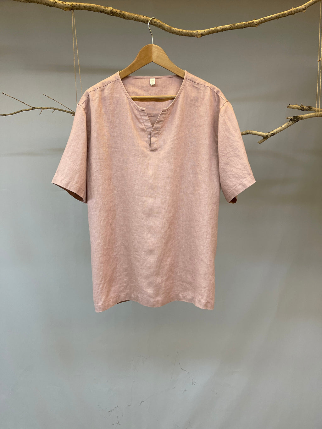 Lane Orange Linen Shirt — view 2