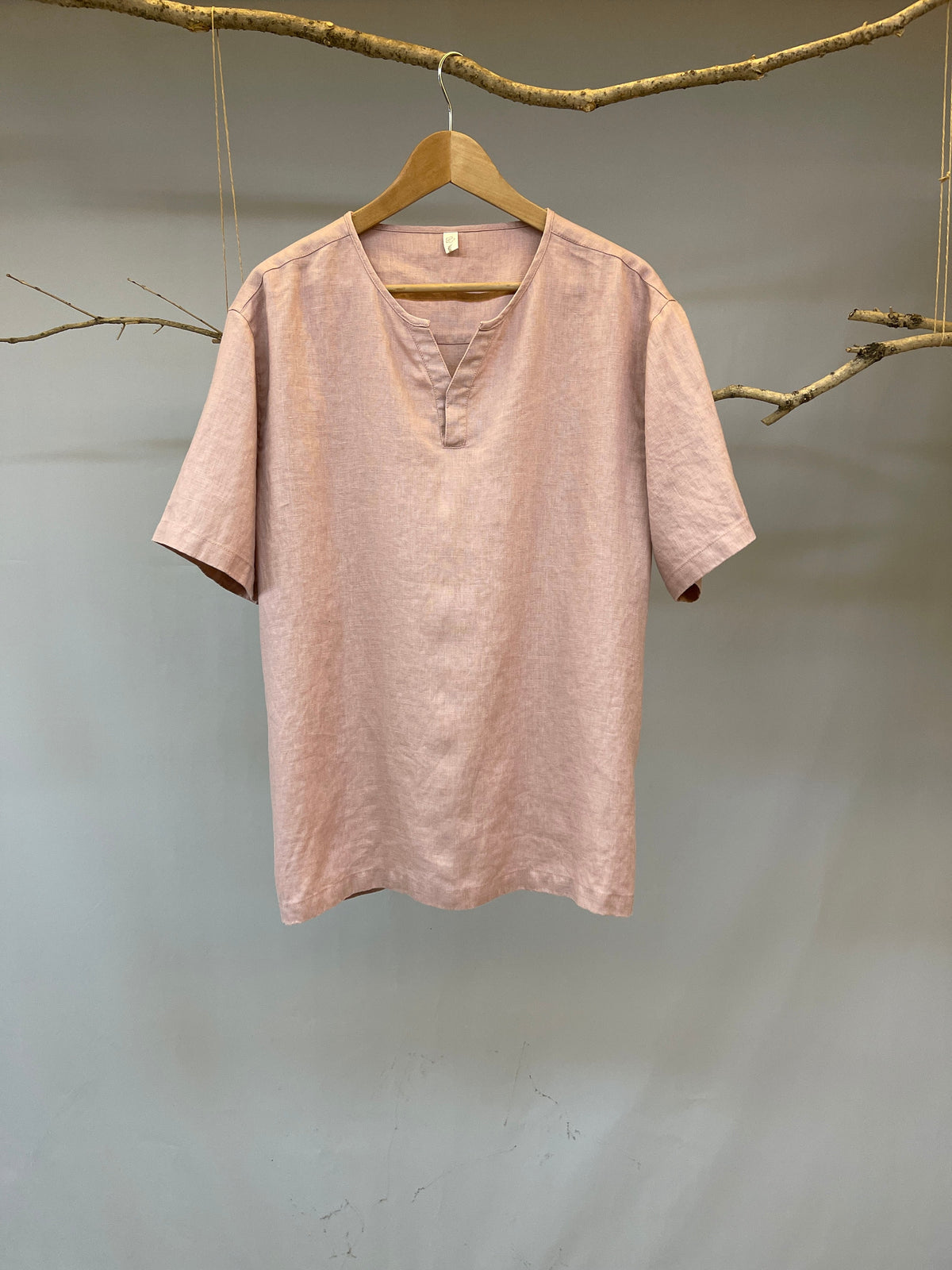 Lane Orange Linen Shirt — view 2