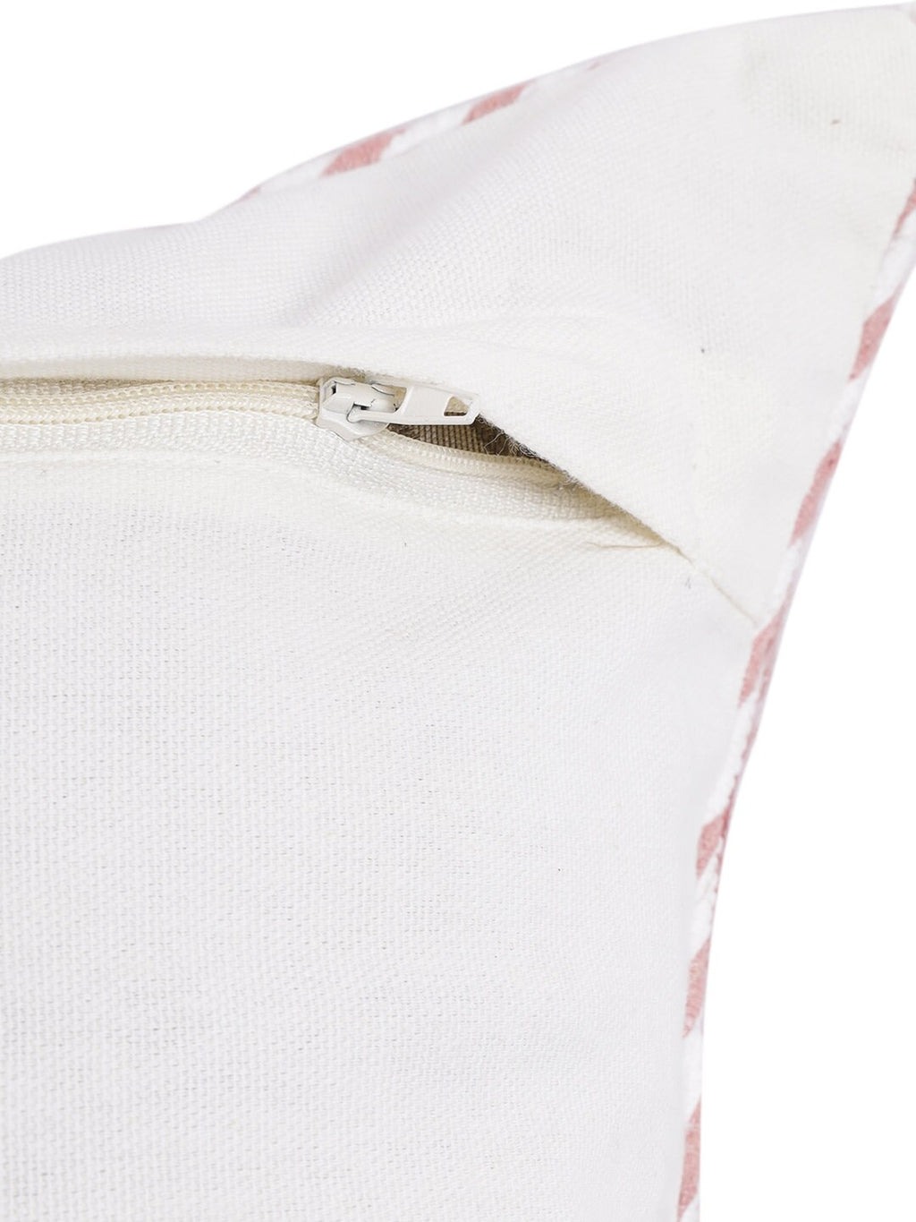 Laurel Pink Linen Embroidered Pillow Cover — view 3