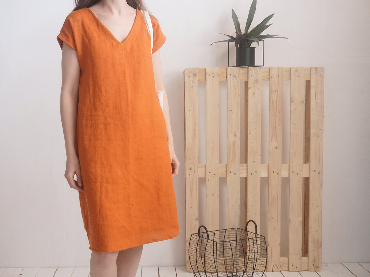 Stella Beige Linen Dress — Wakefield's