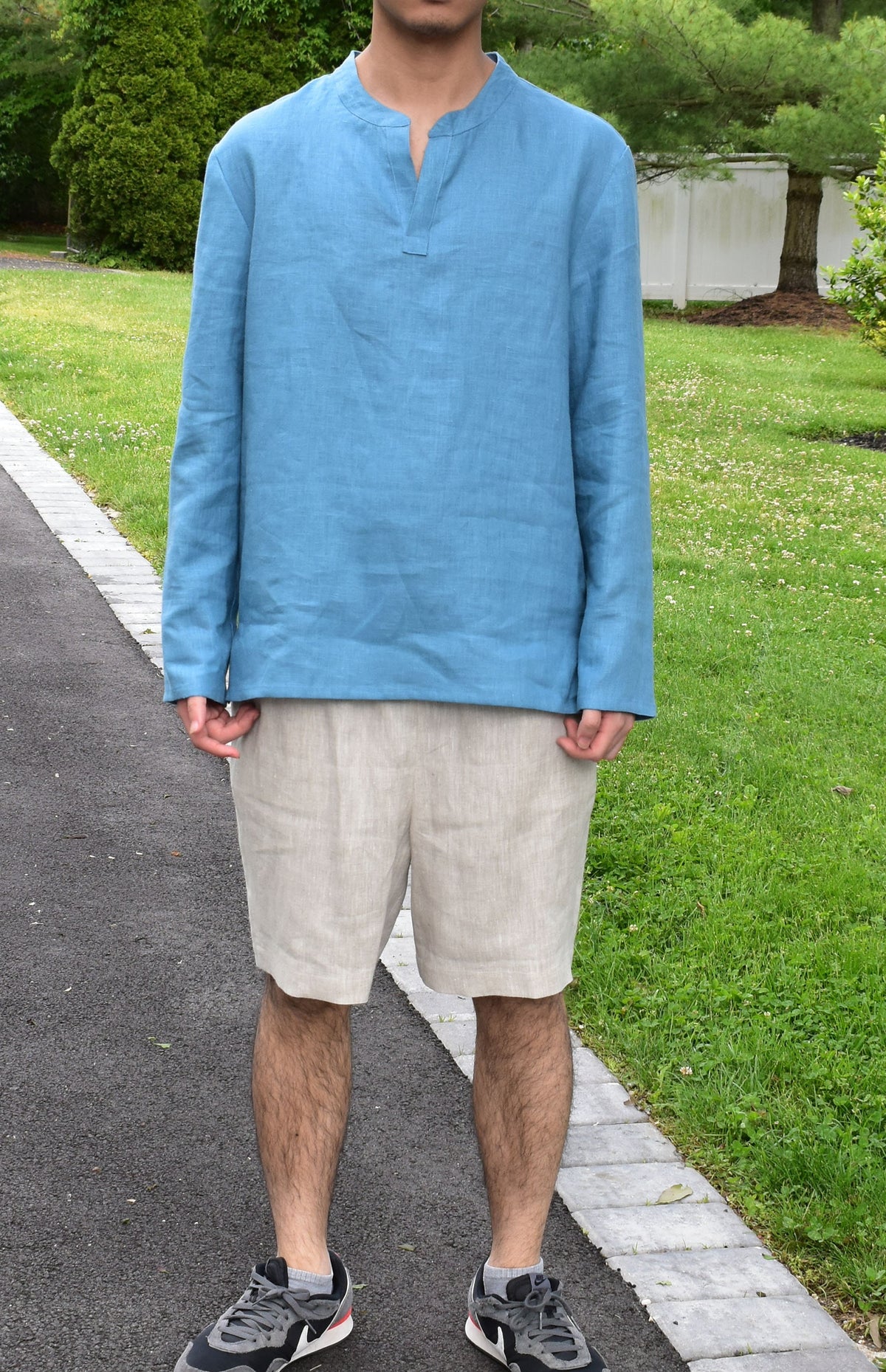 Graham Light Blue Linen Shirt — view 2