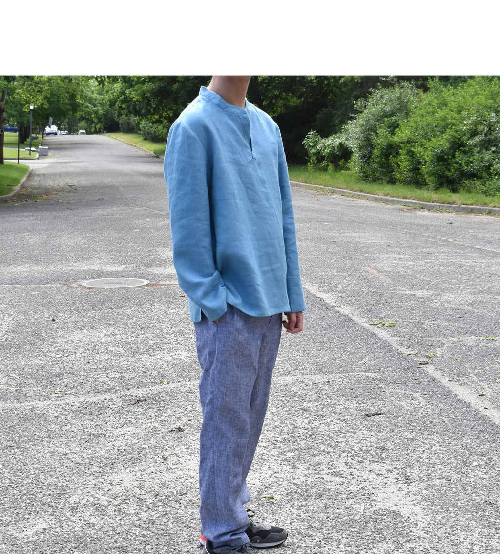 Graham Light Blue Linen Shirt — Wakefield's