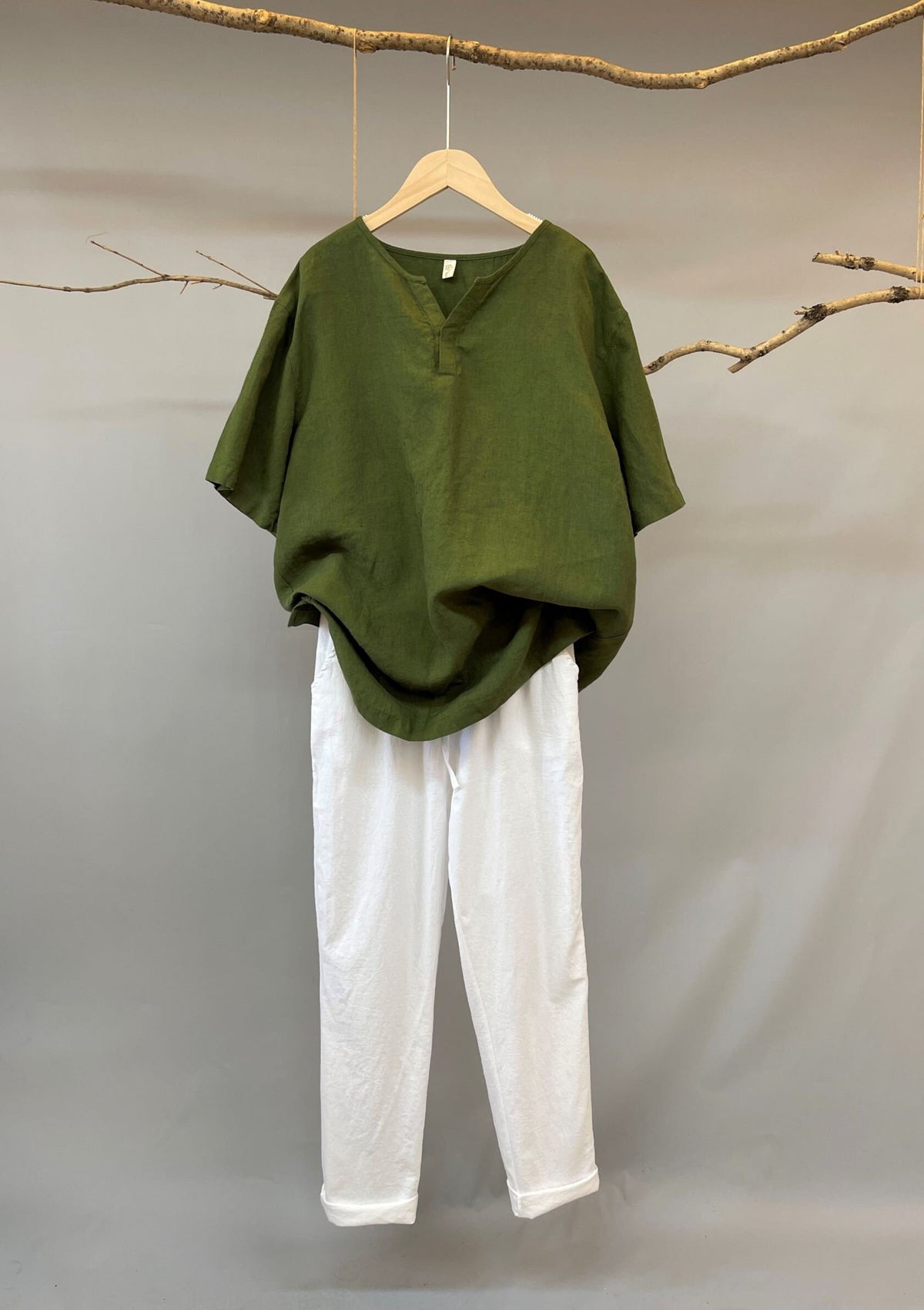 Lane Orange Linen Shirt — view 5