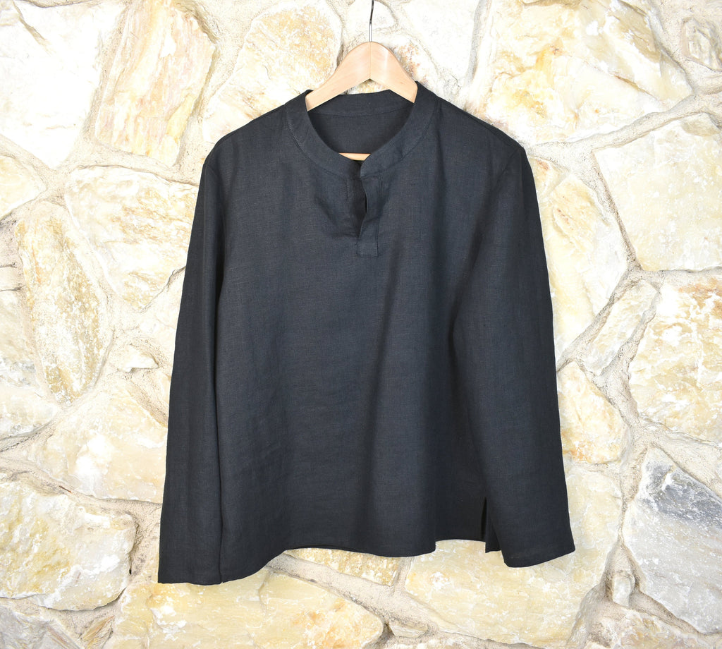 Graham Light Blue Linen Shirt — view 6