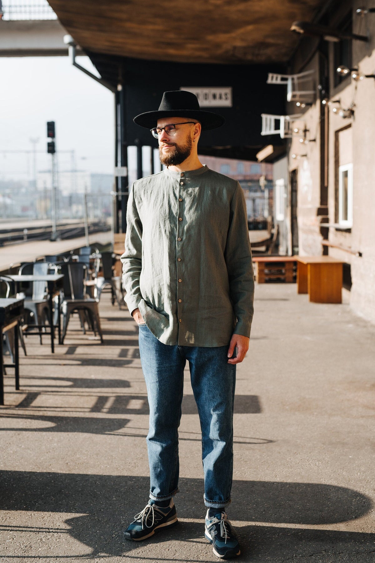 Dean Navy Linen Shirt — Wakefield's