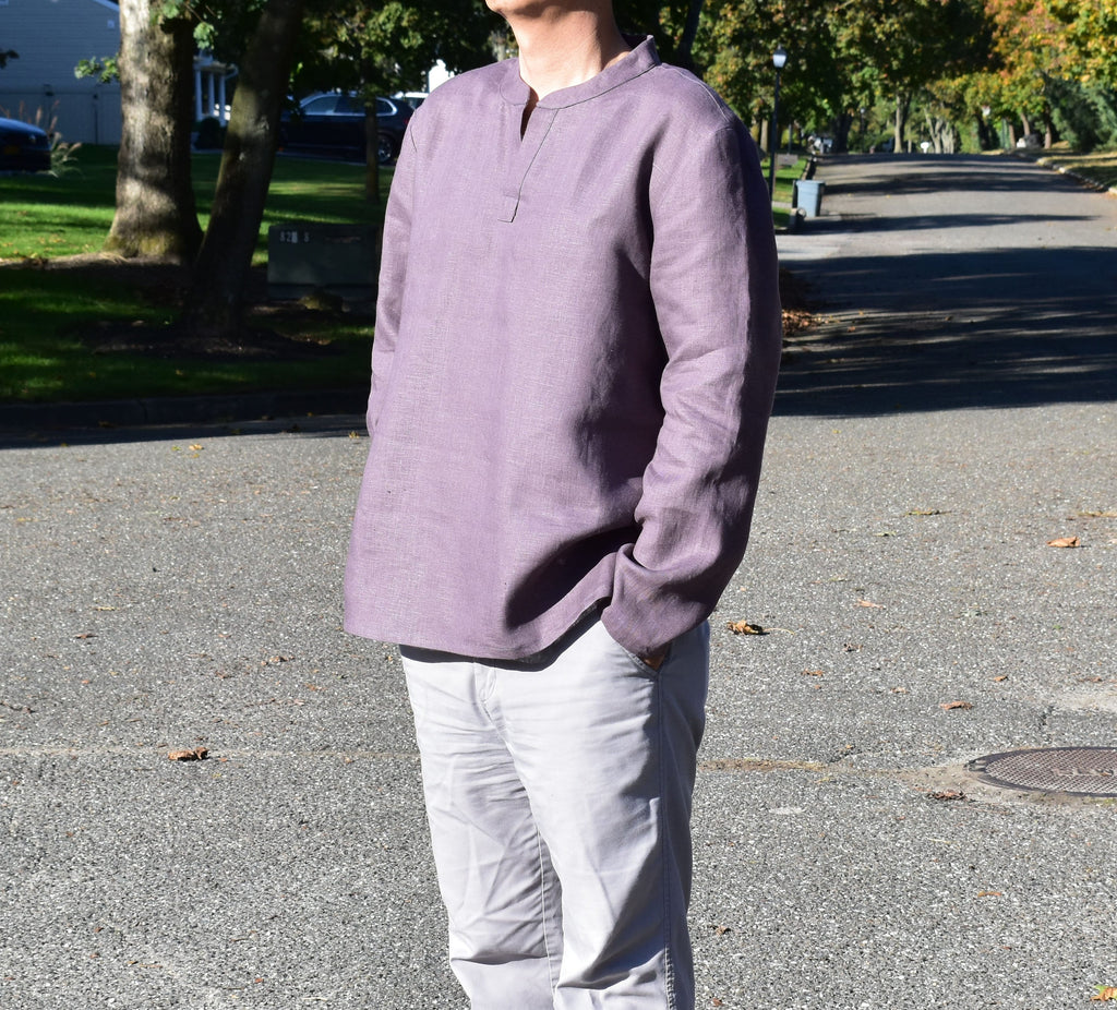 Graham Light Blue Linen Shirt — view 4