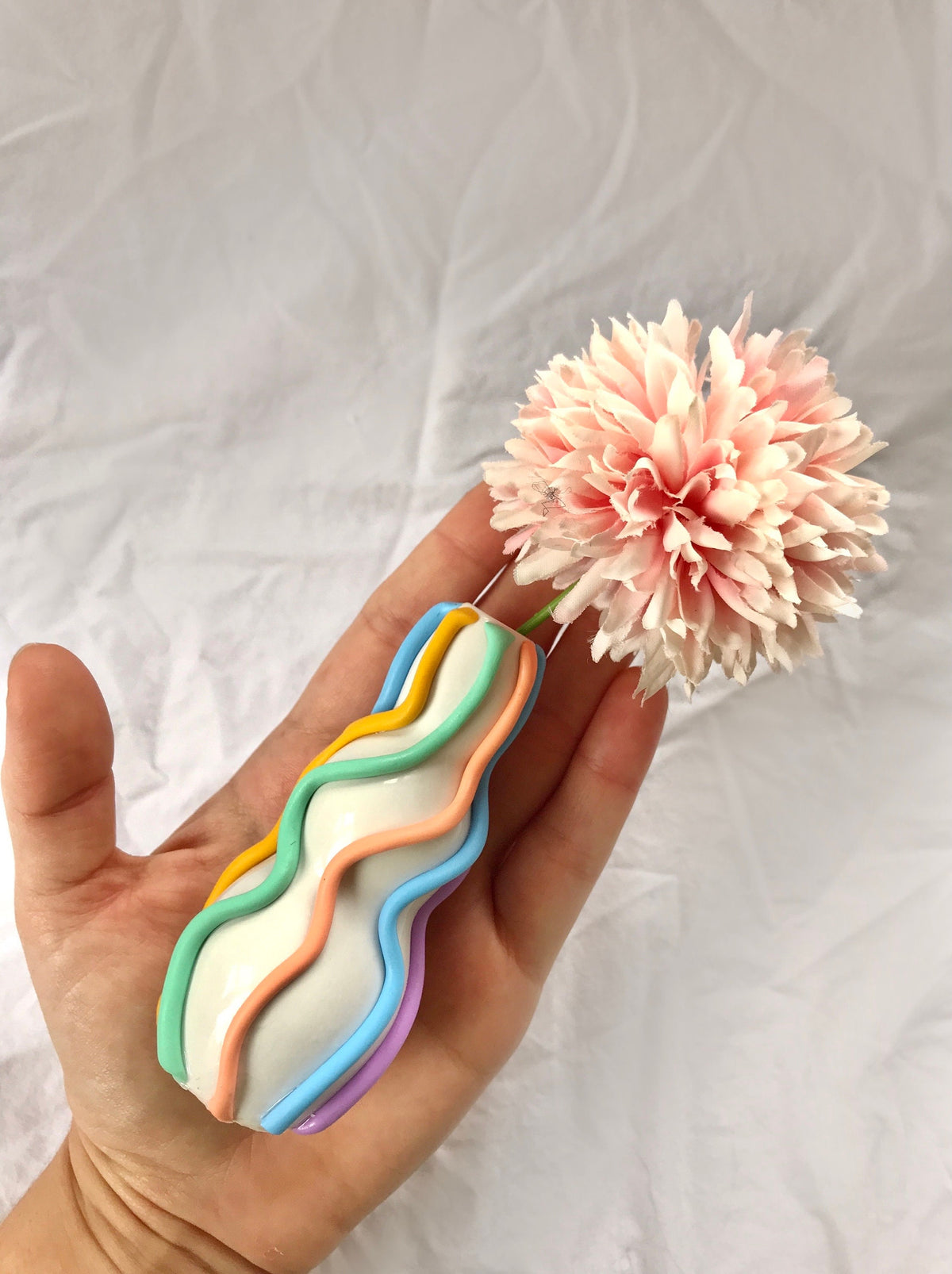 Magnolia Multicolor Ceramic Vase — view 4