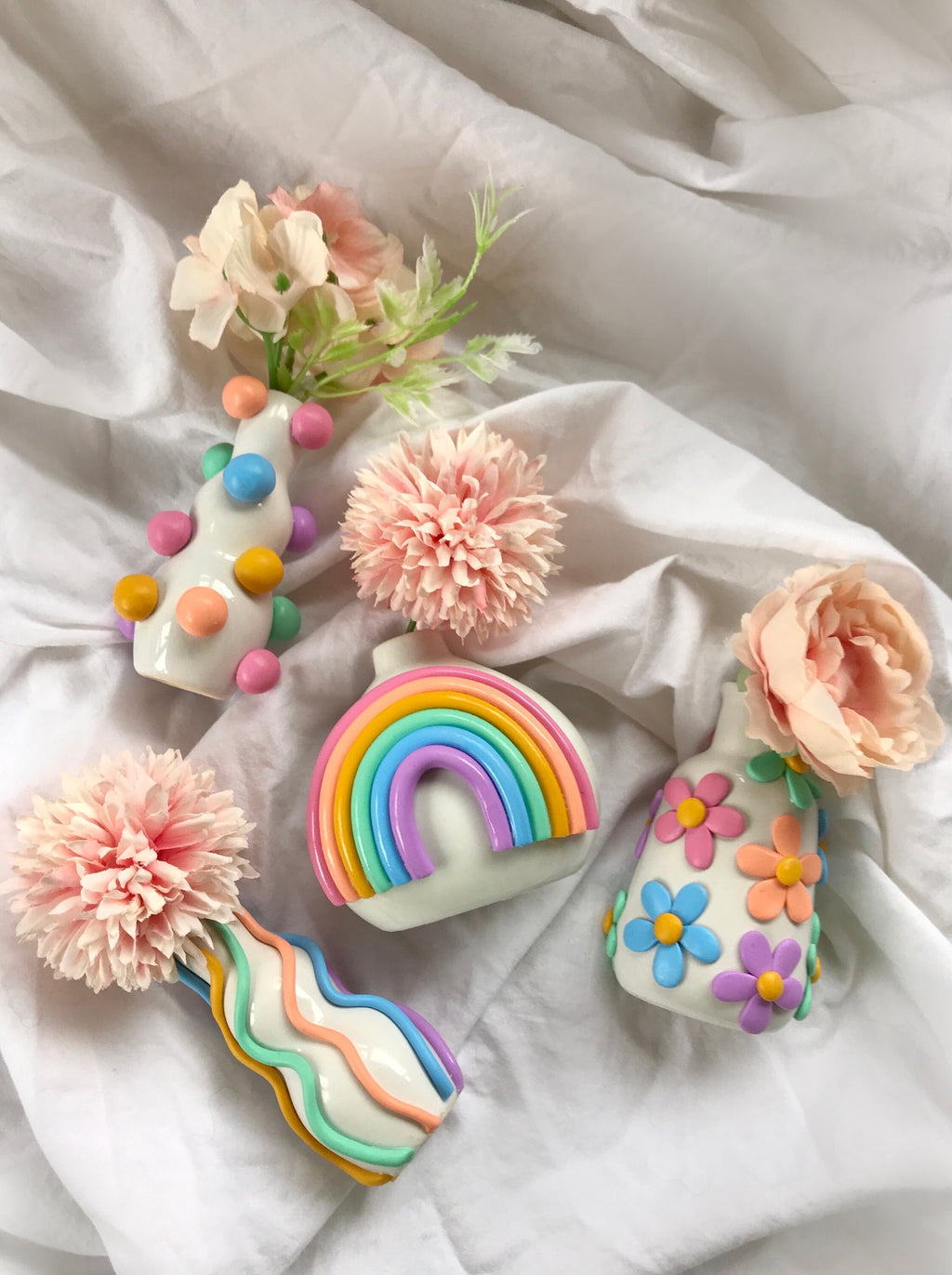 Magnolia Multicolor Ceramic Vase — view 5