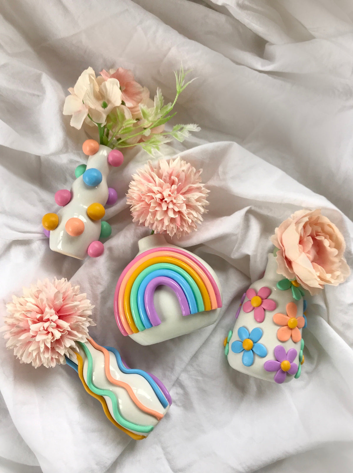 Magnolia Multicolor Ceramic Vase — view 5