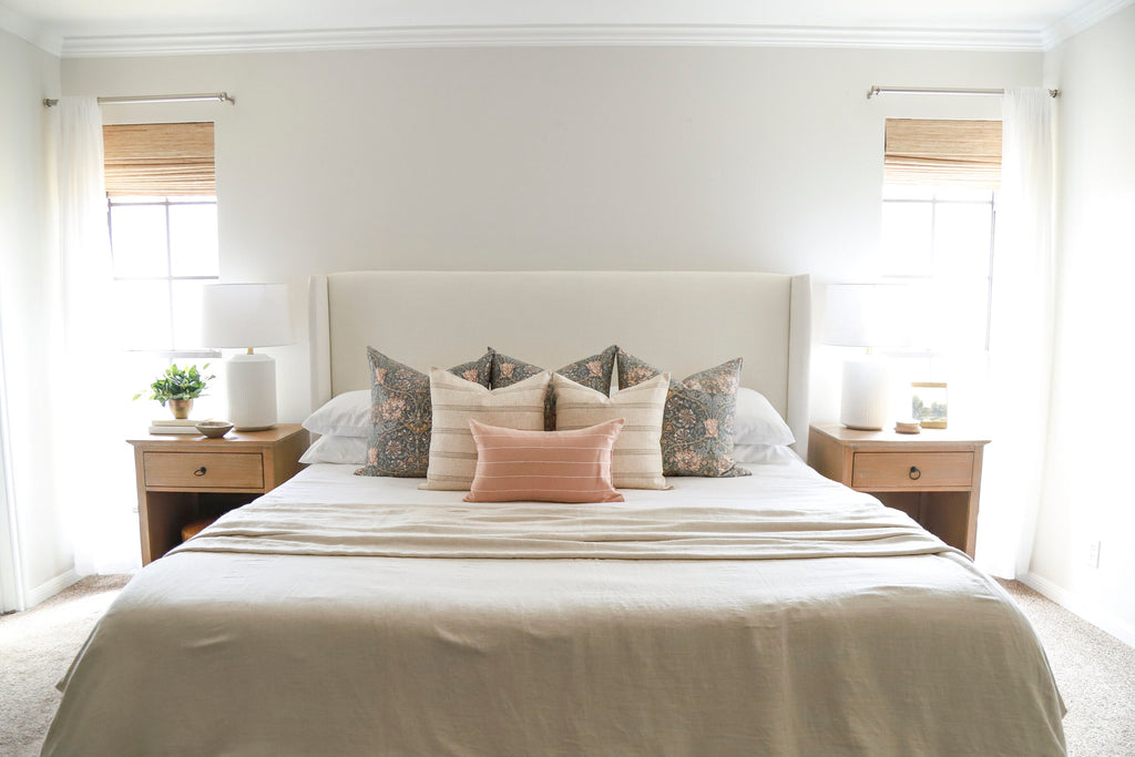 Bramble Striped Linen Pillow Cover — view 5