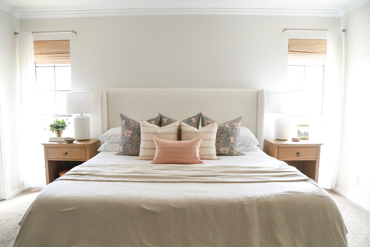 Bramble Striped Linen Pillow Cover — view 5