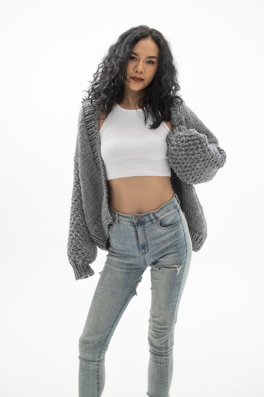 Wren Beige Wool Cardigan — view 5