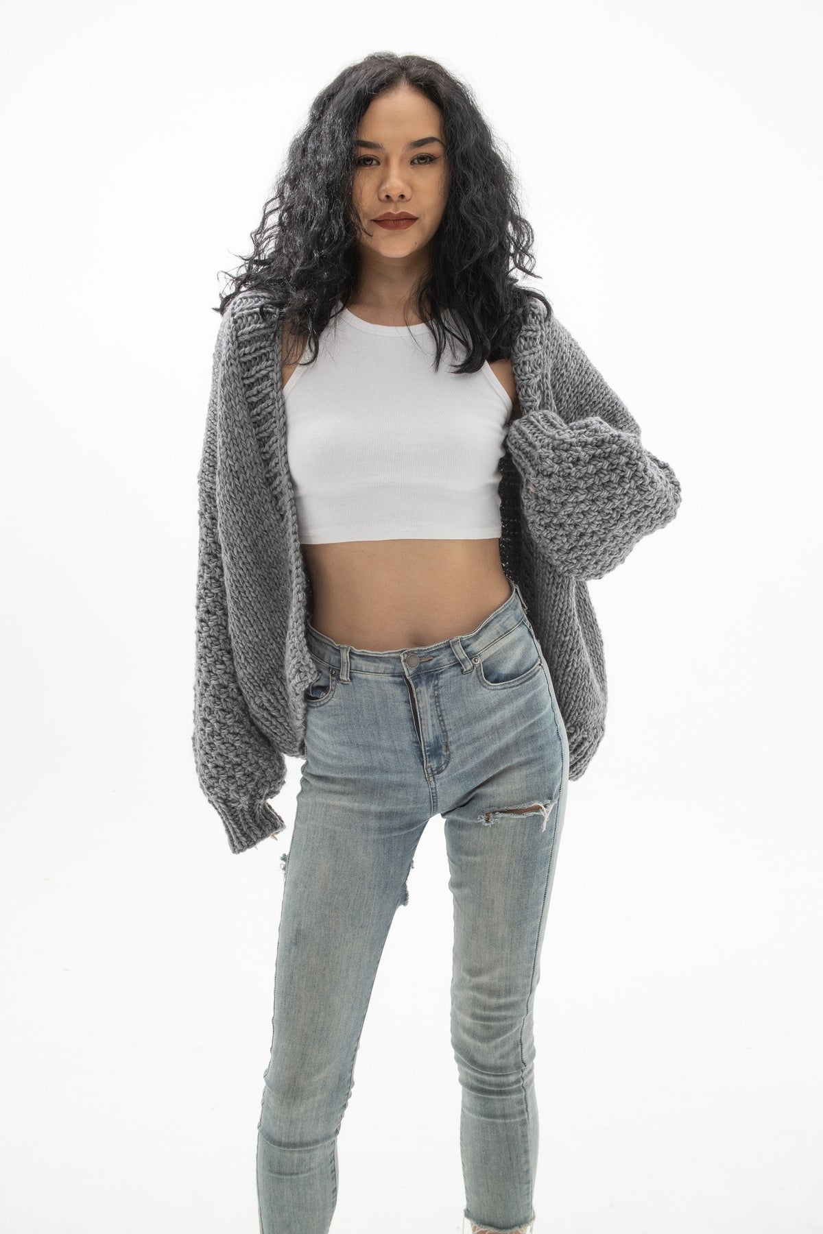 Wren Beige Wool Cardigan — view 6