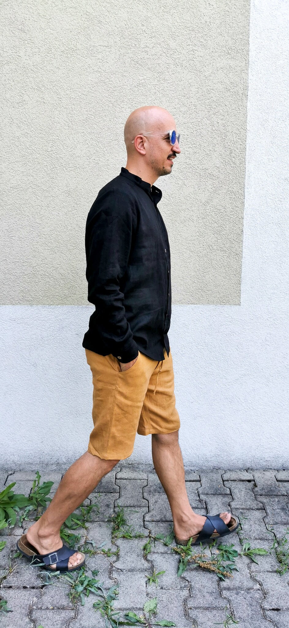 Beau Black Linen Shirt — view 3