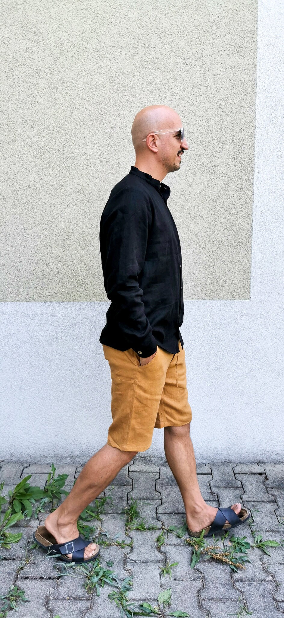 Beau Black Linen Shirt — view 4