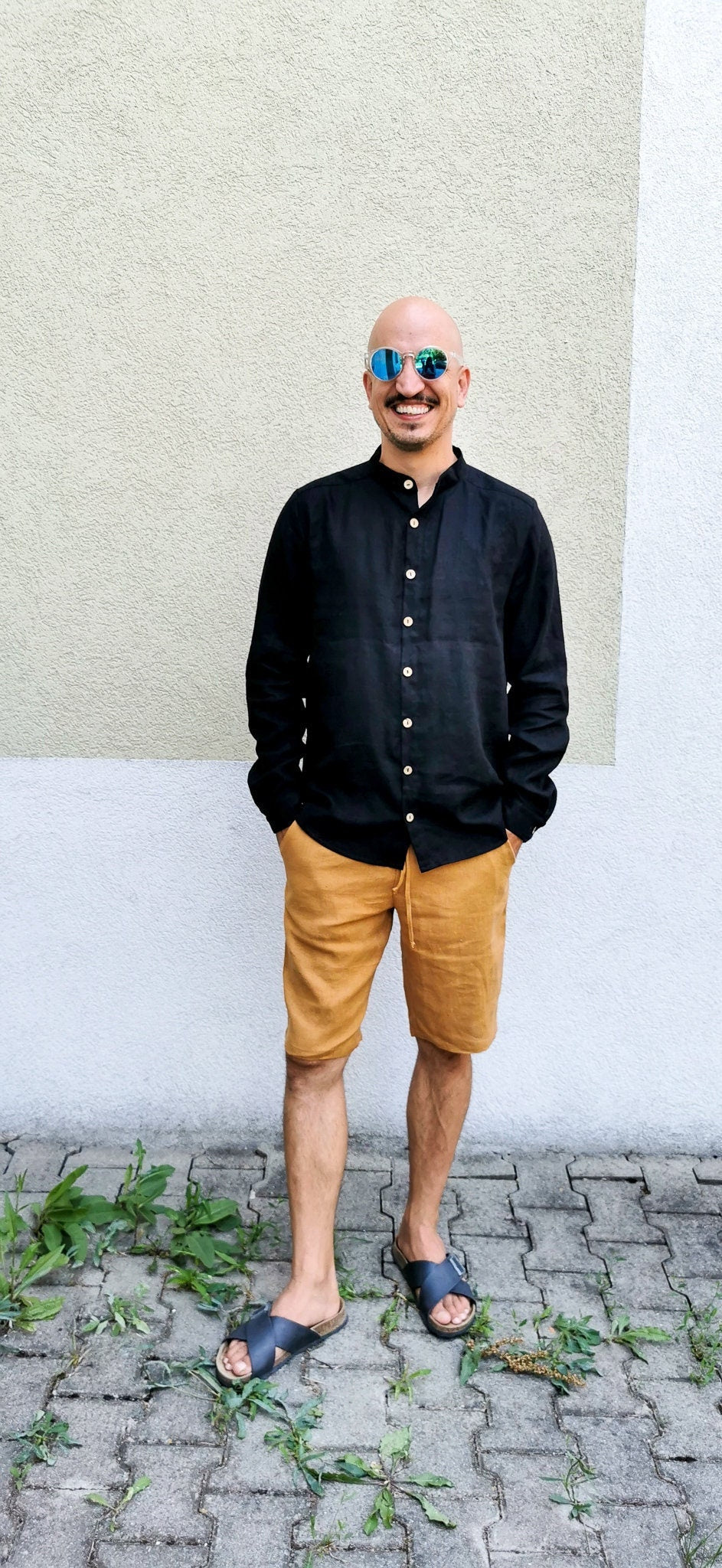 Beau Black Linen Shirt — Wakefield's