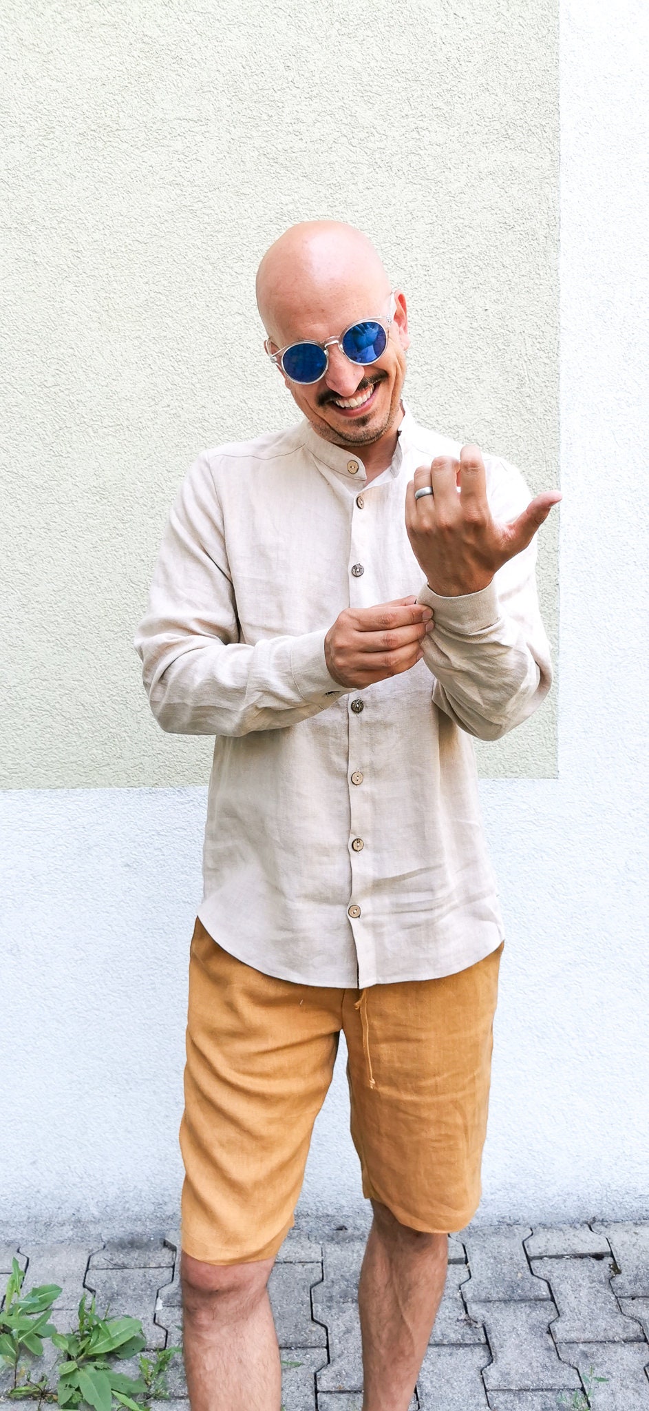 Beau Black Linen Shirt — view 5