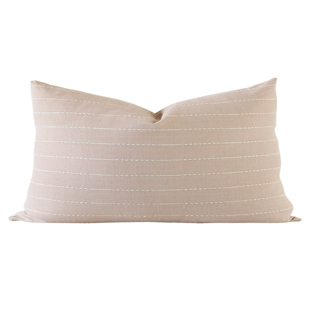 Bramble Striped Linen Pillow Cover — view 2