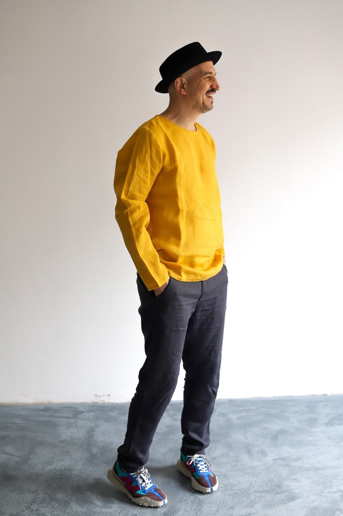 Shane Yellow Linen Shirt — Wakefield's
