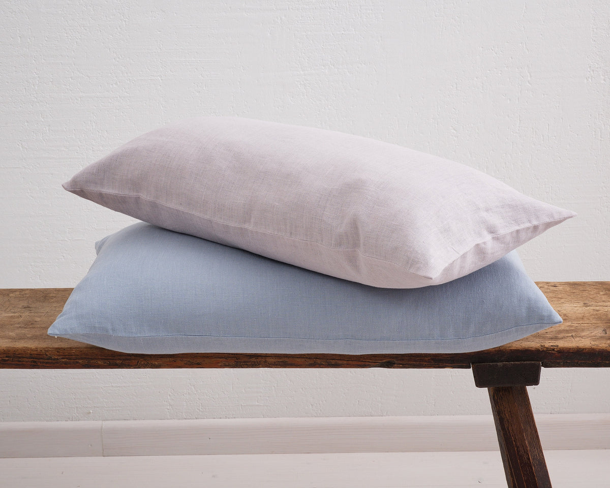 Thistle Navy Linen Pillow Cover — view 6