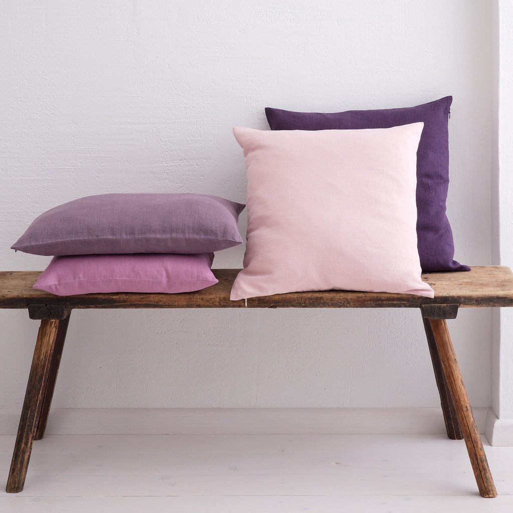 Thistle Navy Linen Pillow Cover — view 4