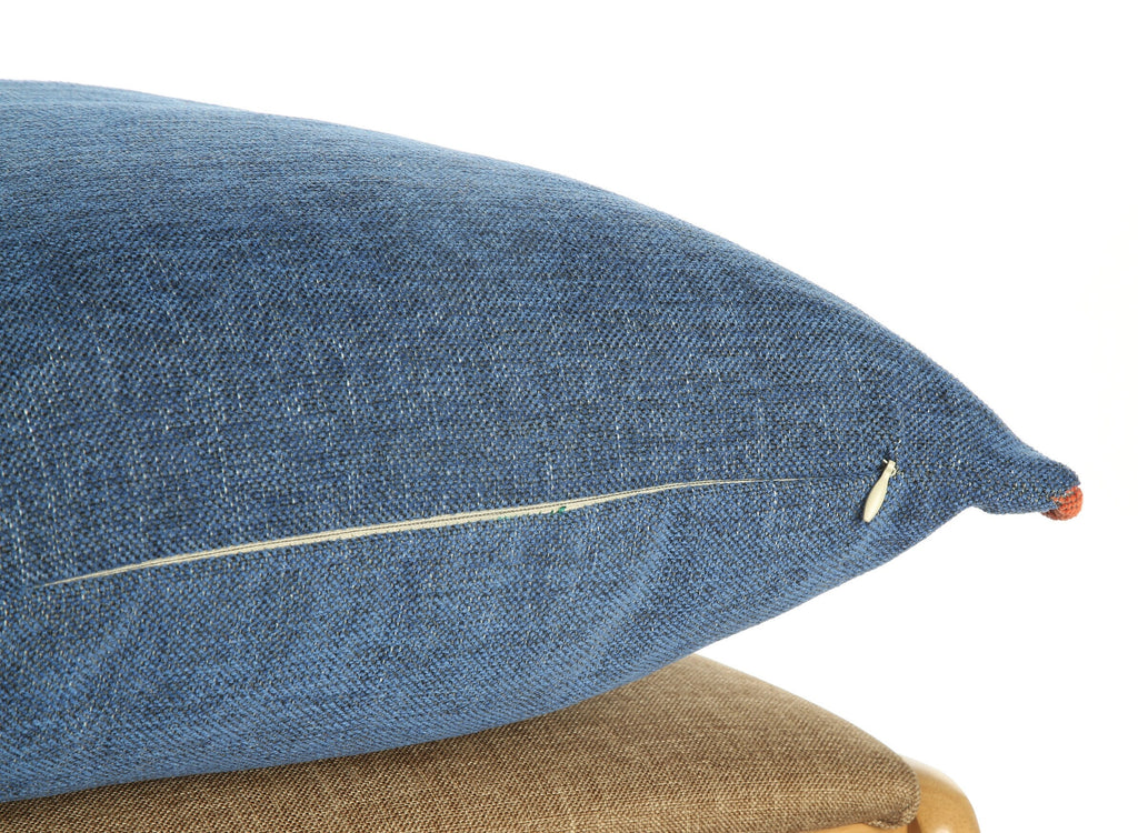 Wisteria Blue Linen Pillow Cover — view 5