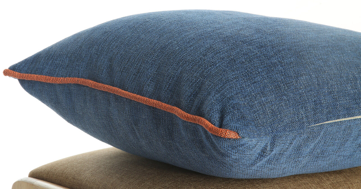 Wisteria Blue Linen Pillow Cover — view 6
