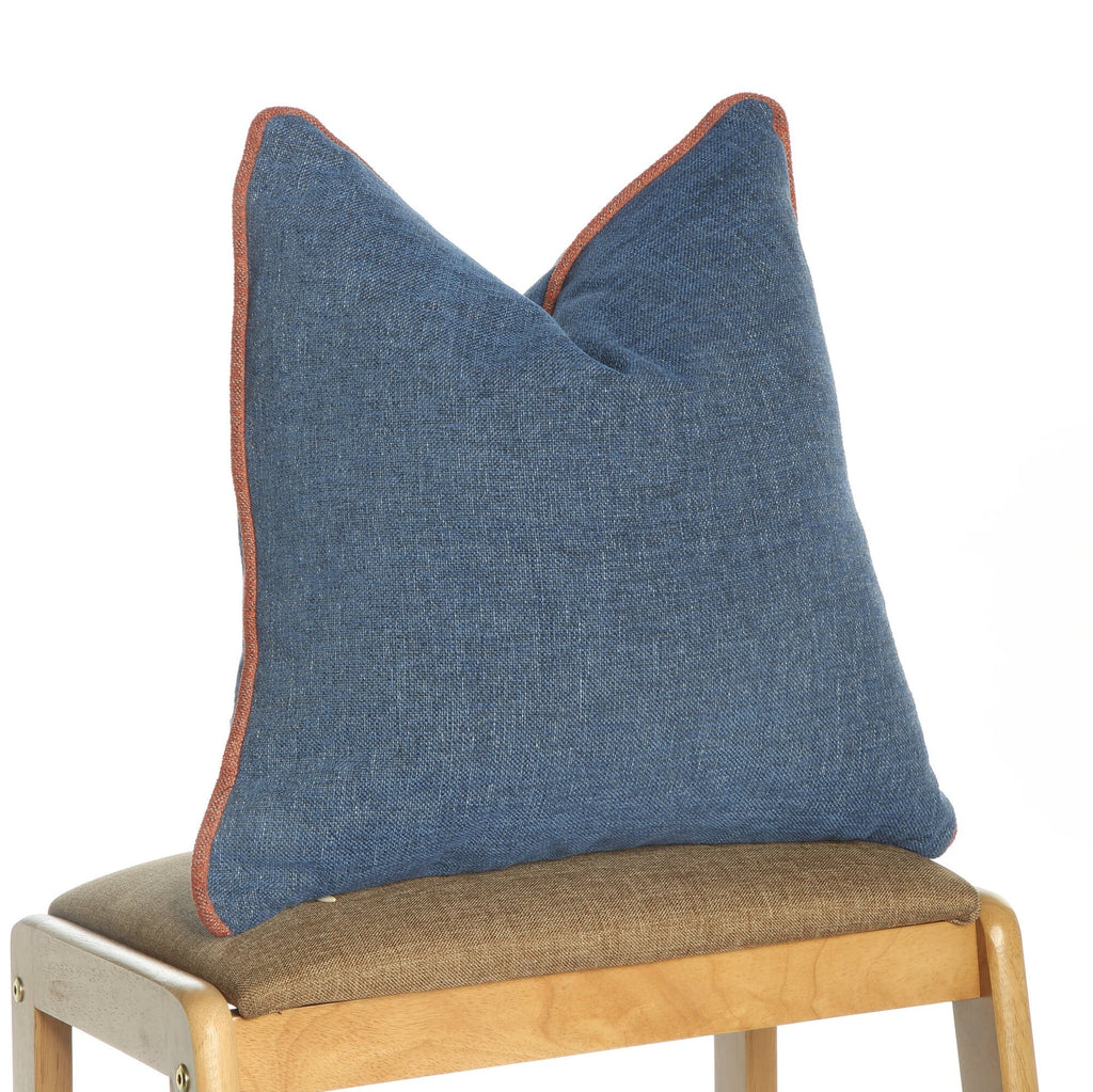 Wisteria Blue Linen Pillow Cover — view 4