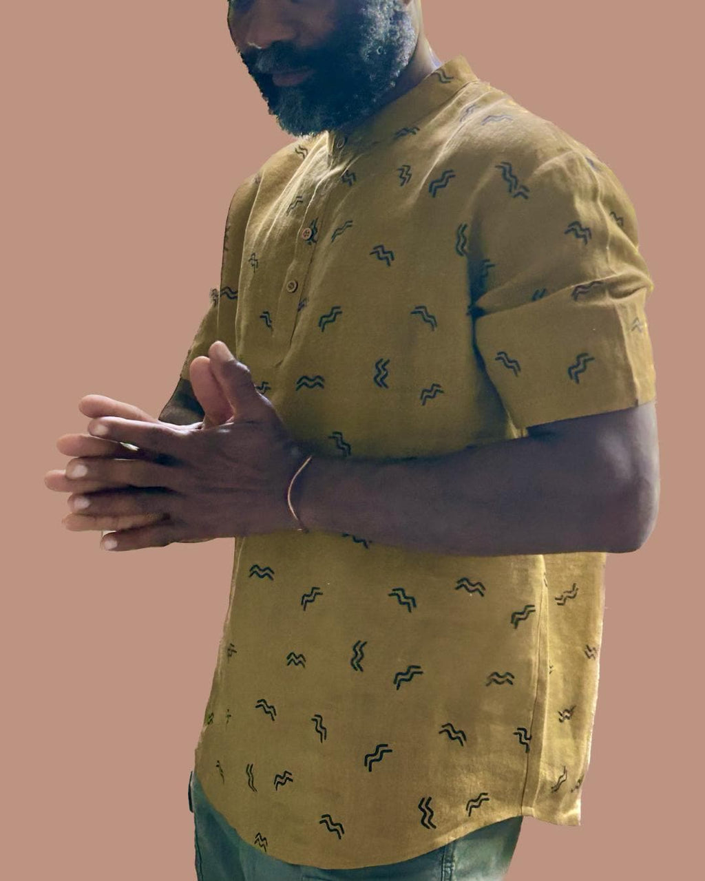 Knox Yellow Linen Shirt — view 2