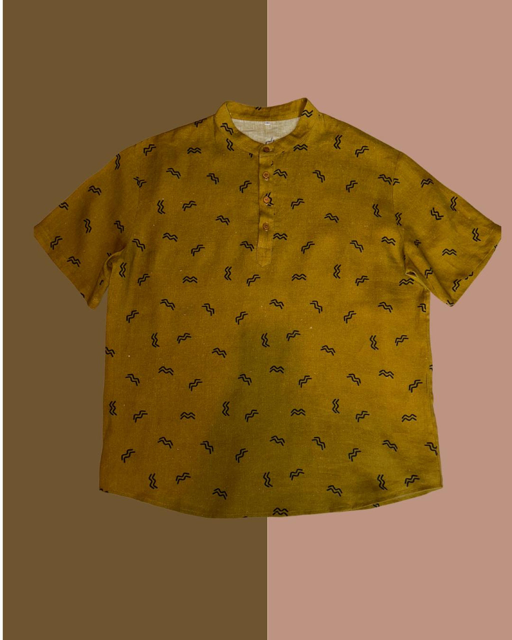 Knox Yellow Linen Shirt — view 3