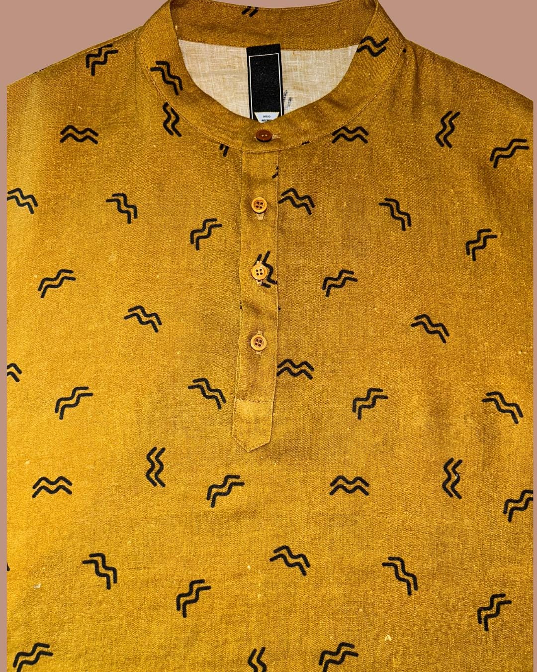 Knox Yellow Linen Shirt — view 4