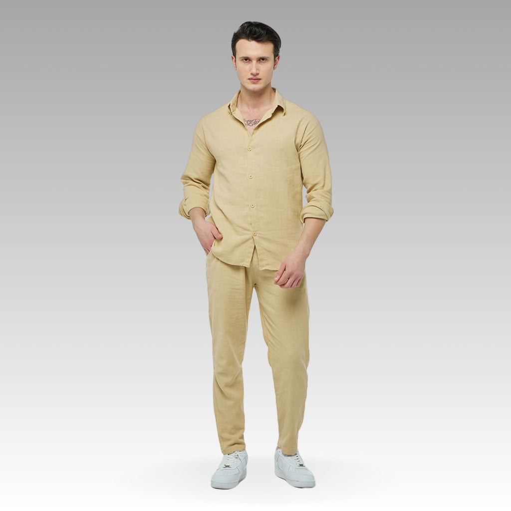 Brooks Beige Linen Shirt — Wakefield's