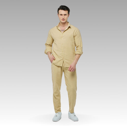 Brooks Beige Linen Shirt — Wakefield's