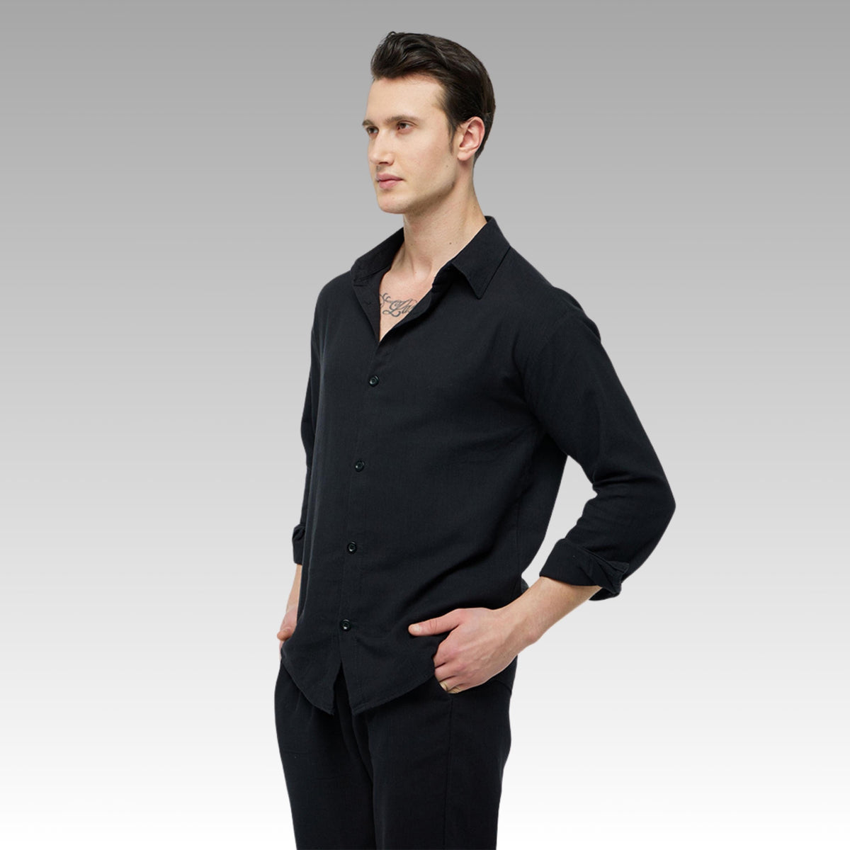 Brooks Beige Linen Shirt — view 3