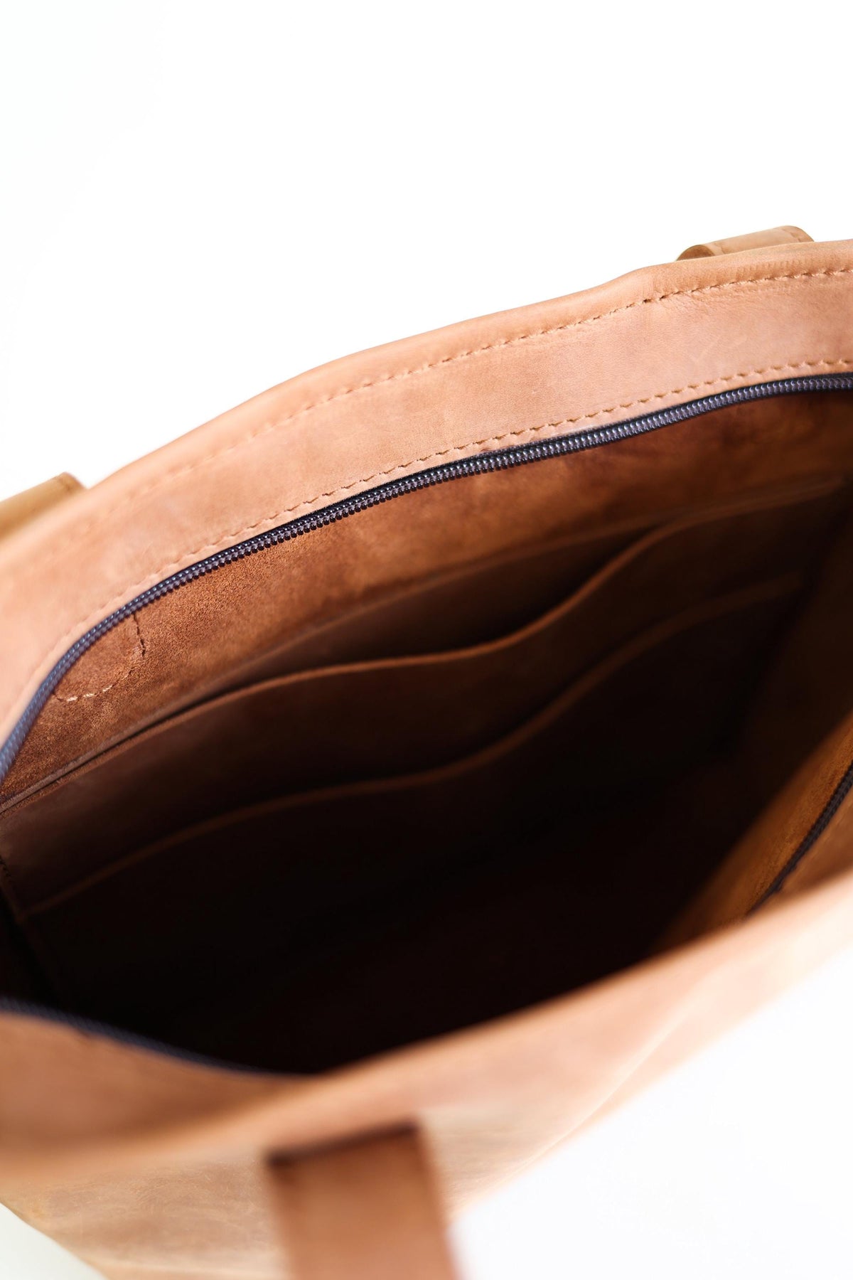 Eden Brown Leather Tote Bag — view 4