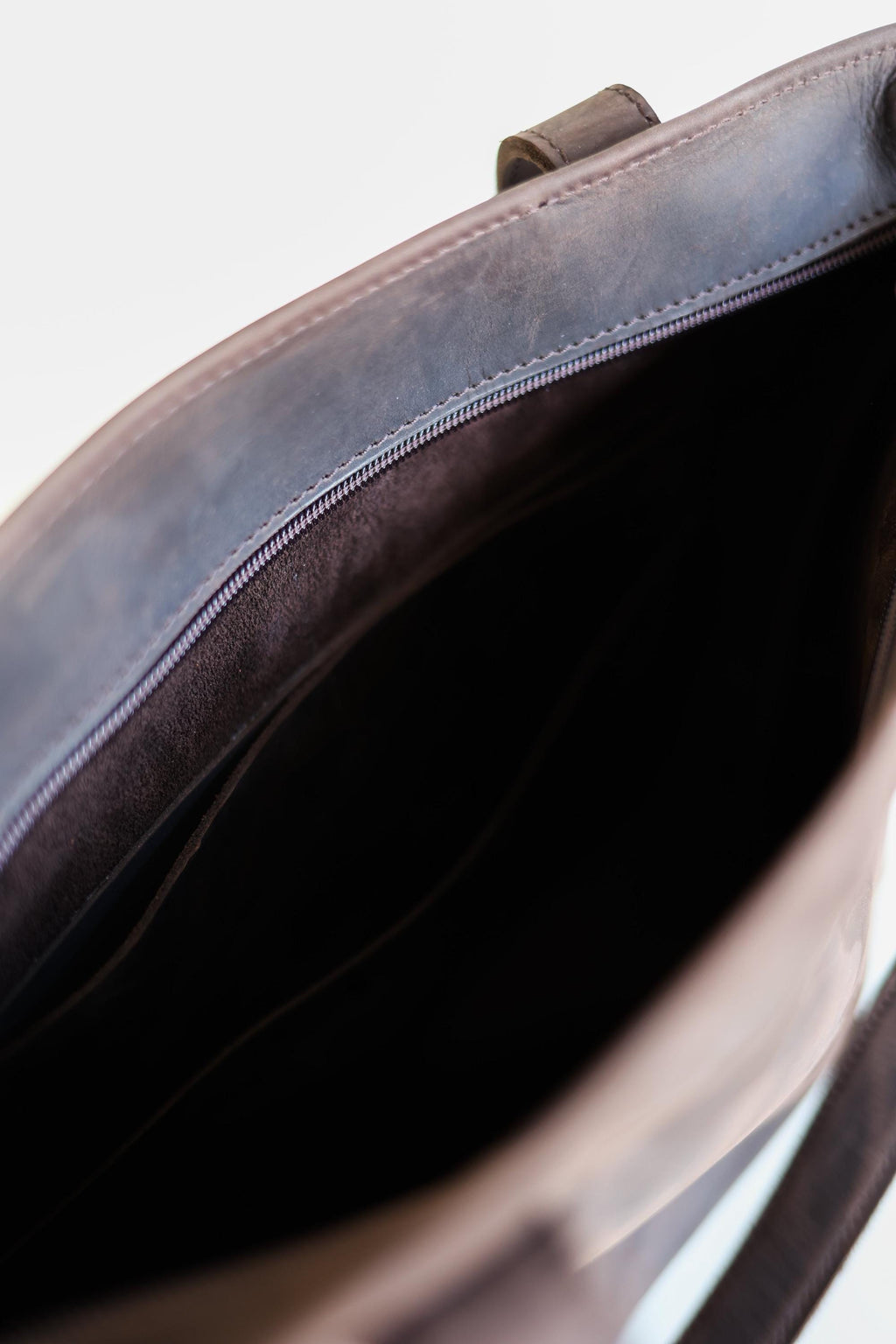 Eden Brown Leather Tote Bag — view 5