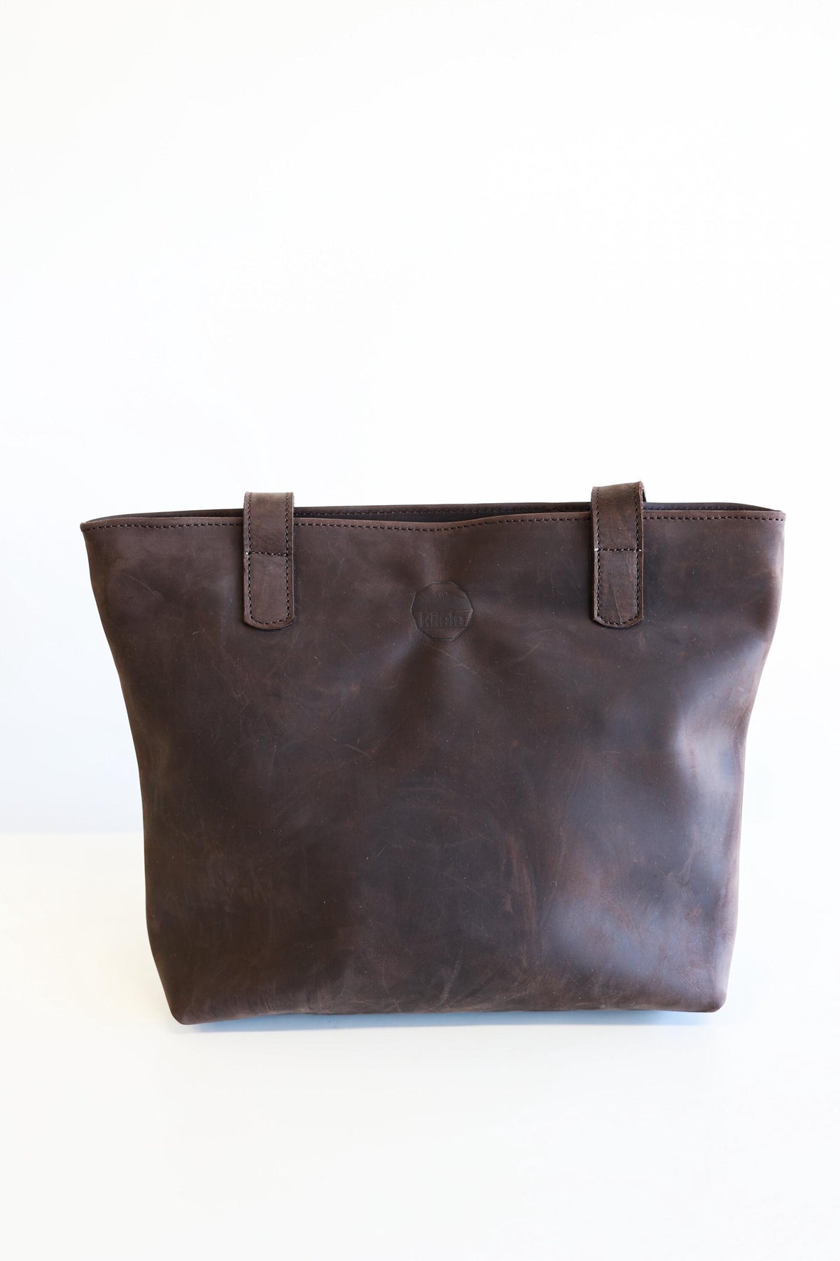 Eden Brown Leather Tote Bag — view 2