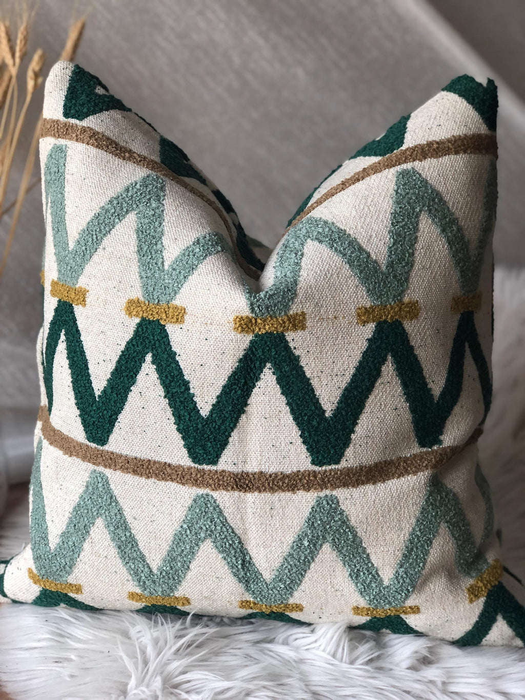 Heather Cream Linen Pillow Cover — view 6