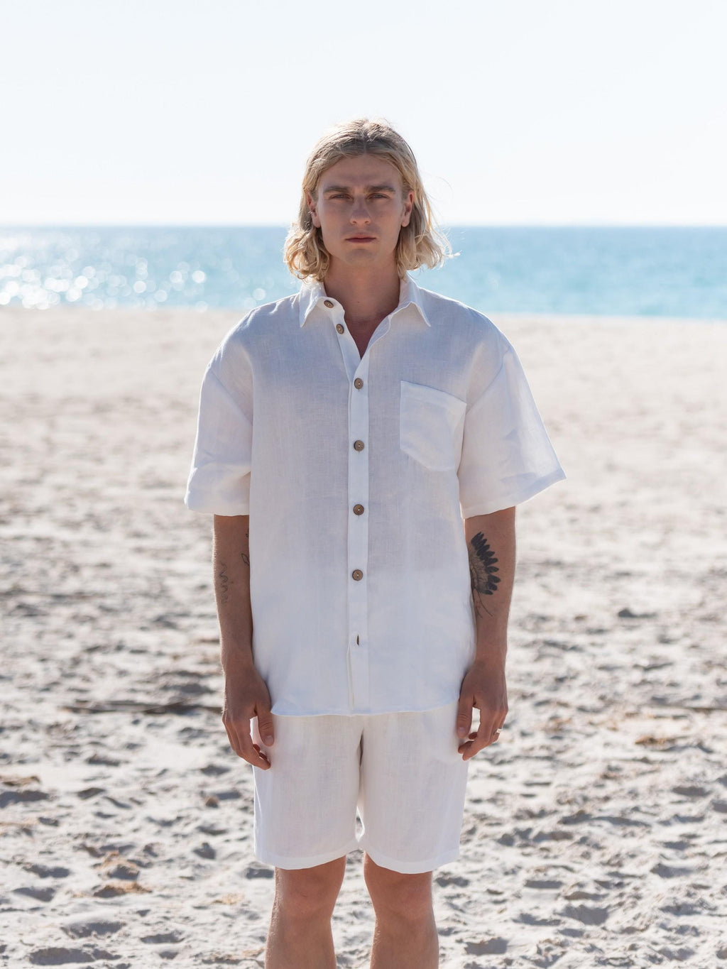 Quinn White Linen Shirt — view 2